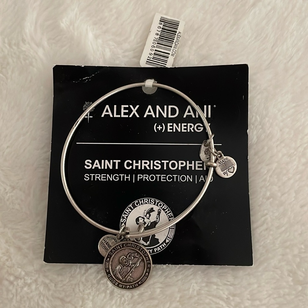 Alex and Ani Saint Christopher silver bracelet